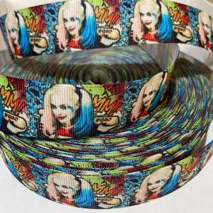 Harley Quinn Grosgrain Ribbon