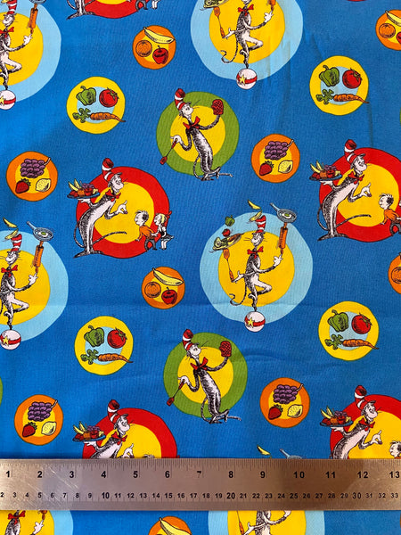 Cat in the Hat Polycotton Fabric