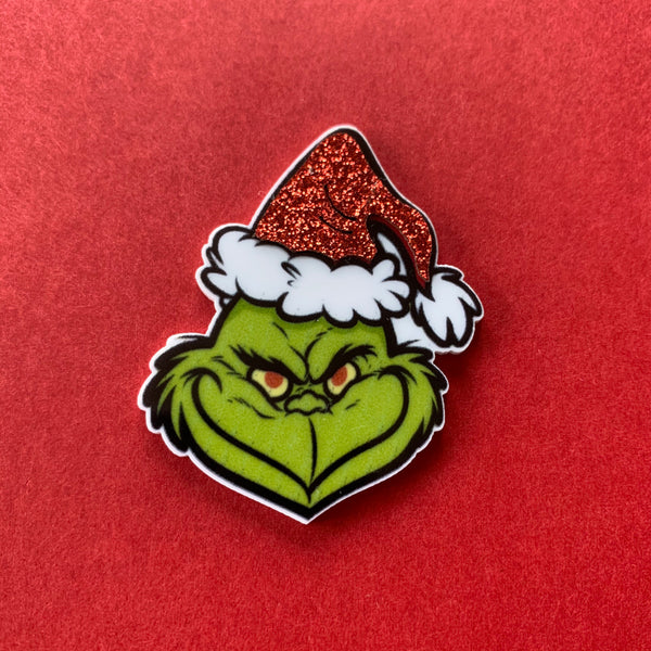 Grinch 3D Glitter Flat Back