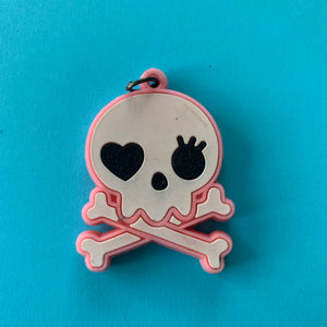 CLEARANCE Large Rubber Skull Charm