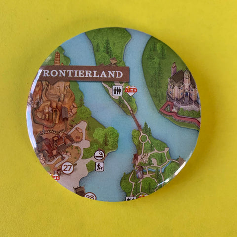 WDW Frontierland Park Map Badge