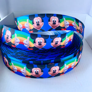 Mickey Rainbow Grosgrain Ribbon