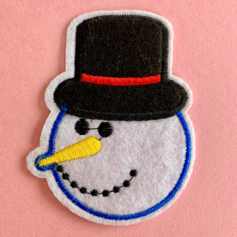 Snowman Embroidered Patch