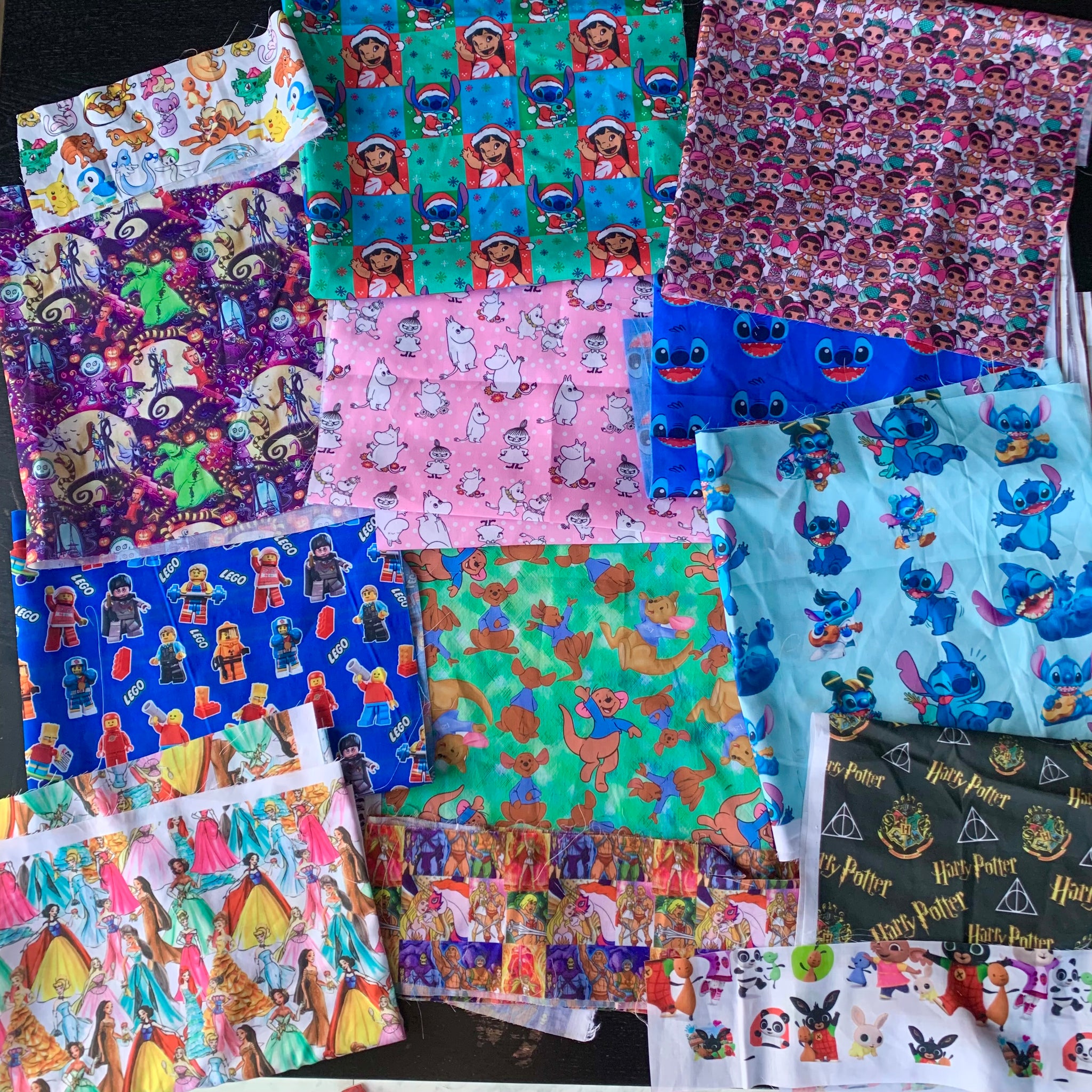 Offcuts/Seconds Bundle character Disney Polycotton Fabric 110