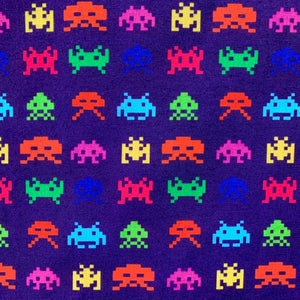 Space Invaders Polycotton Fabric