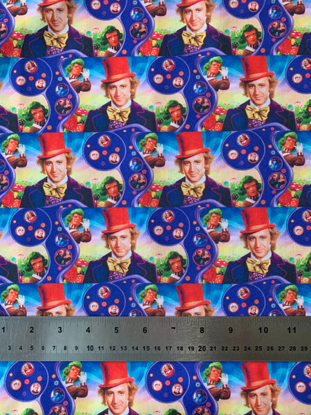 Offcut Willy Wonka Polycotton Fabric