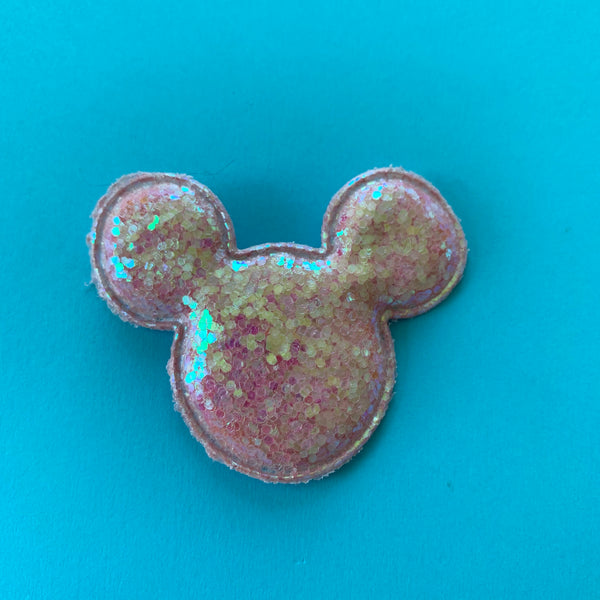 Mickey Head Glitter Fabric Shape