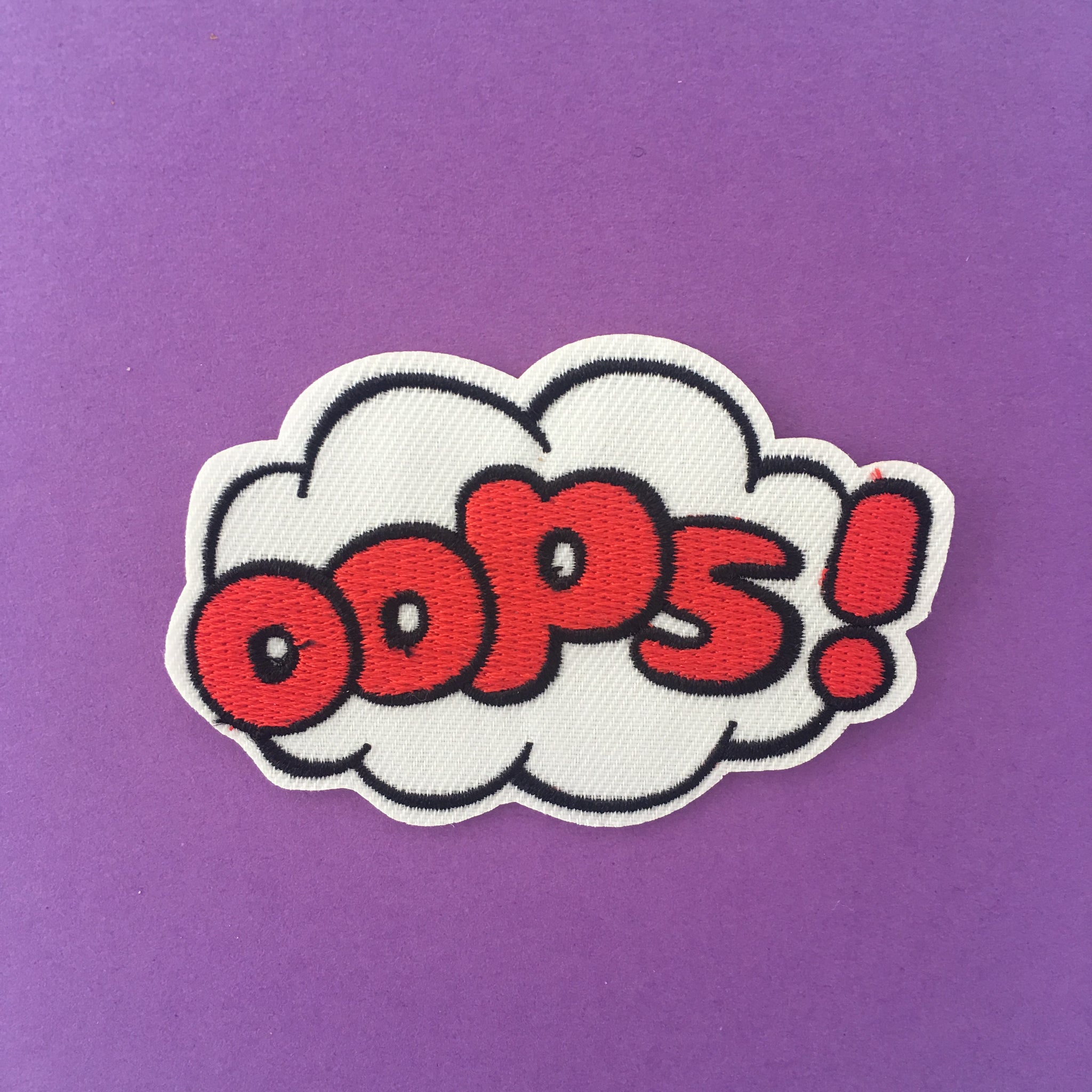 Oops Embroidered Patch