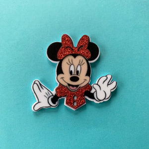 Minnie 3D Glitter Flat Back