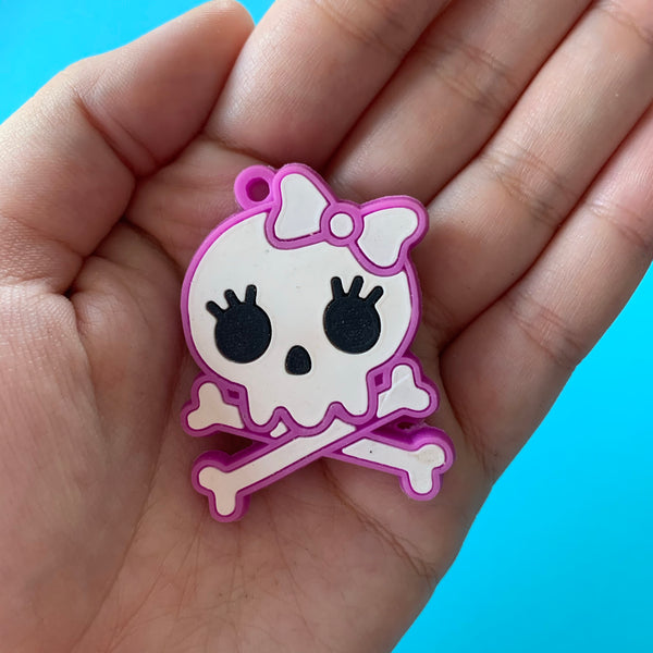 CLEARANCE Large Rubber Skull Charm